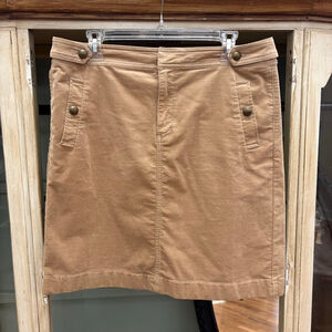 Talbots Beige Corduroy Skirt Size 12